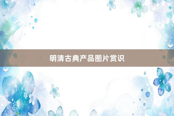 明清古典产品图片赏识